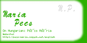 maria pecs business card